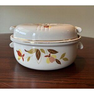 Halls Superior Jewel Homemakers‎ Institute 8" Autumn Leaf Casserole w/lid